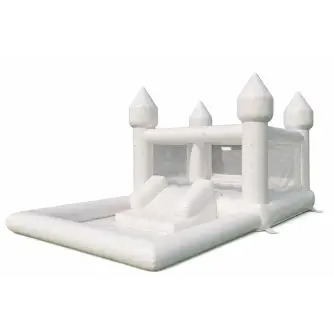 Spațiu Joacă Cu Tobogan Gonflabil Castelul Alb