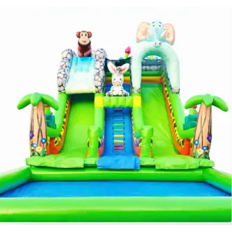 Tobogan Gonflabil Safari cu Piscină