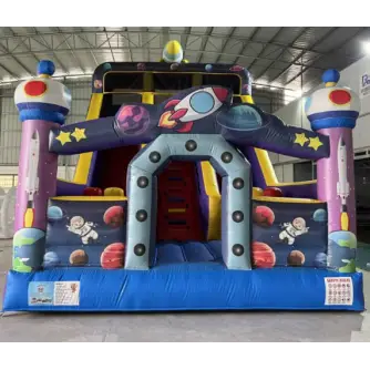 Tobogan gonflabil cu obstacole Space